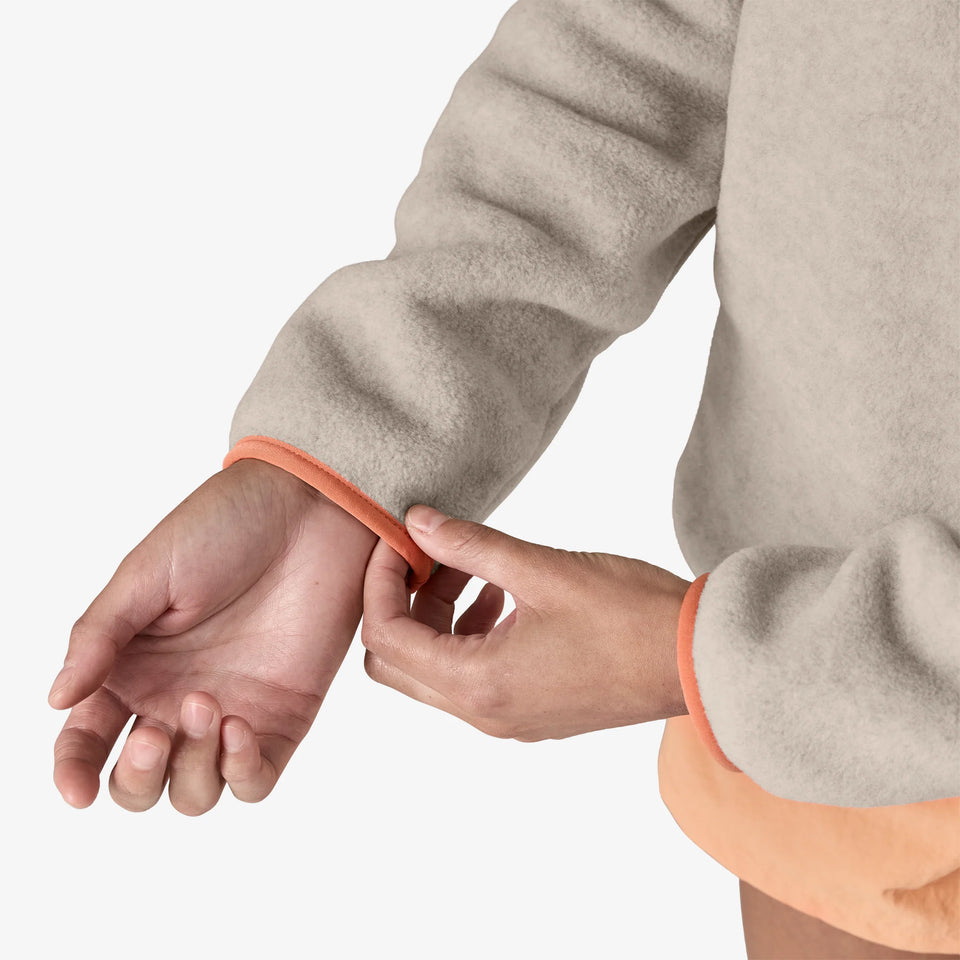 Patagonia Women's Lightweight Synchilla® Snap-T® Fleece Pullover - Oatmeal Heather / Heirloom Peach