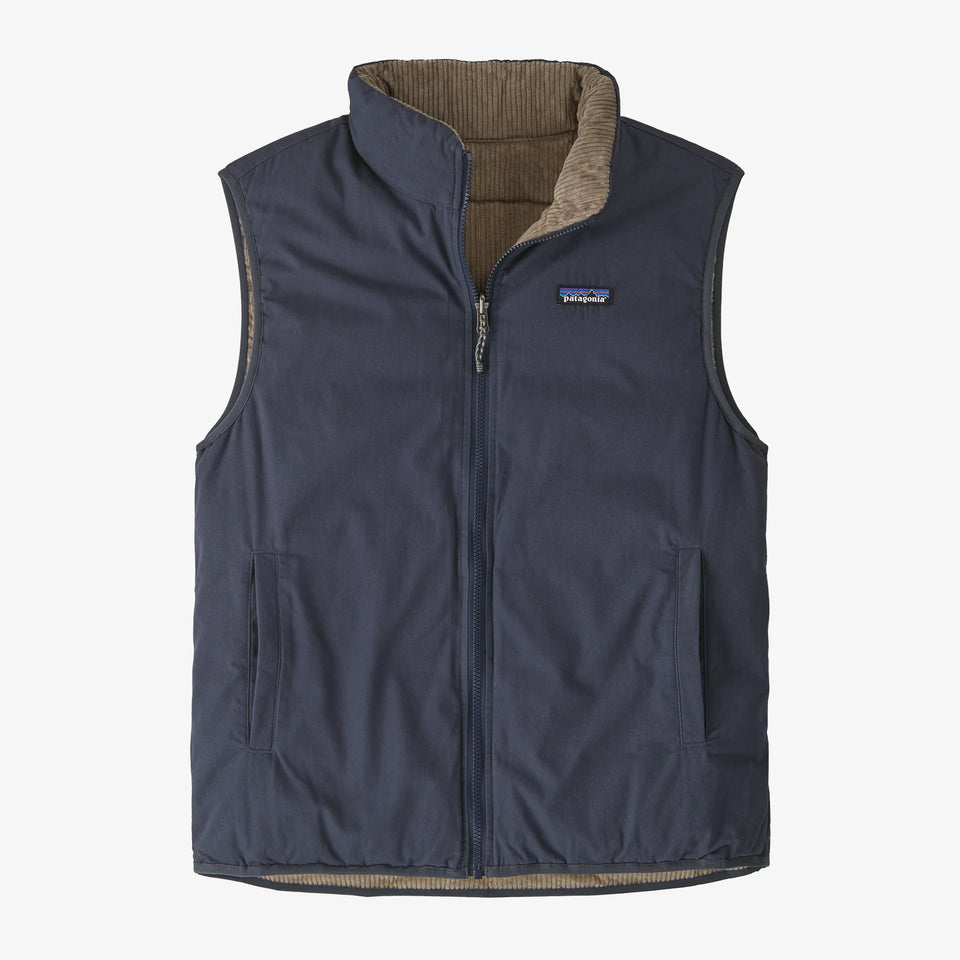 Patagonia Men's Reversible Cotton Down Vest - Smoulder Blue