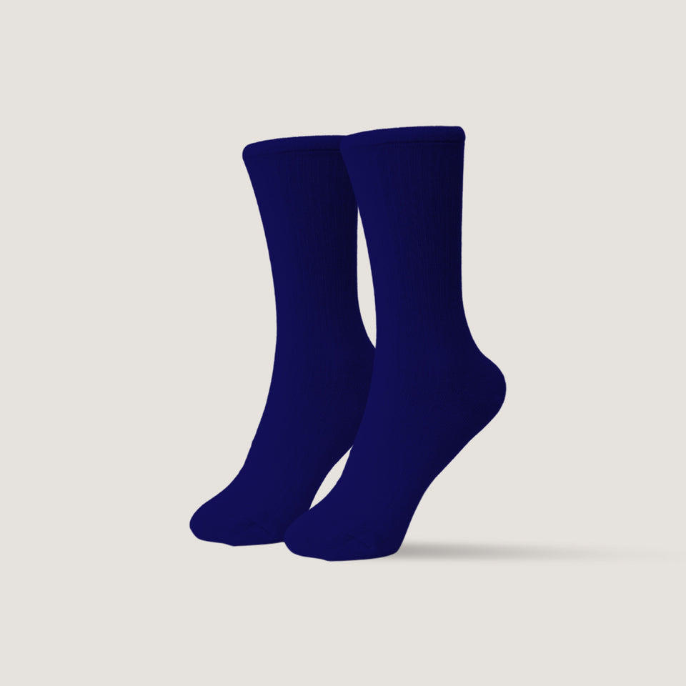 Pattent Socks - Basic 2 Ply Blue US 8-11