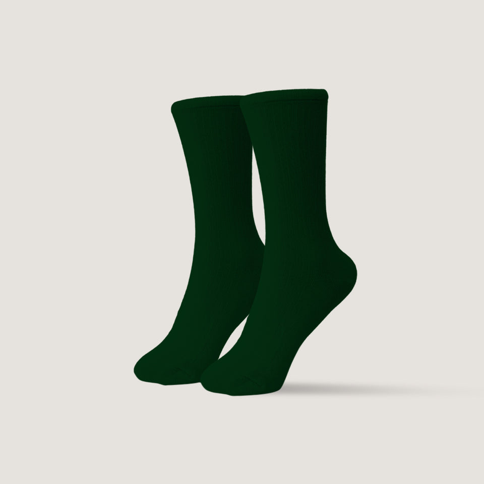 Pattent Socks - Basic 2 Ply Green US 8-11
