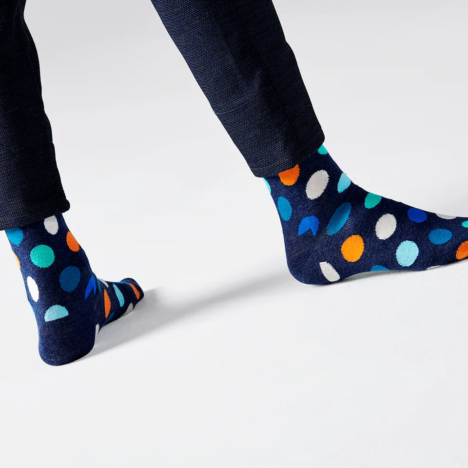Happy Socks Big Dot Socks Navy/Multi