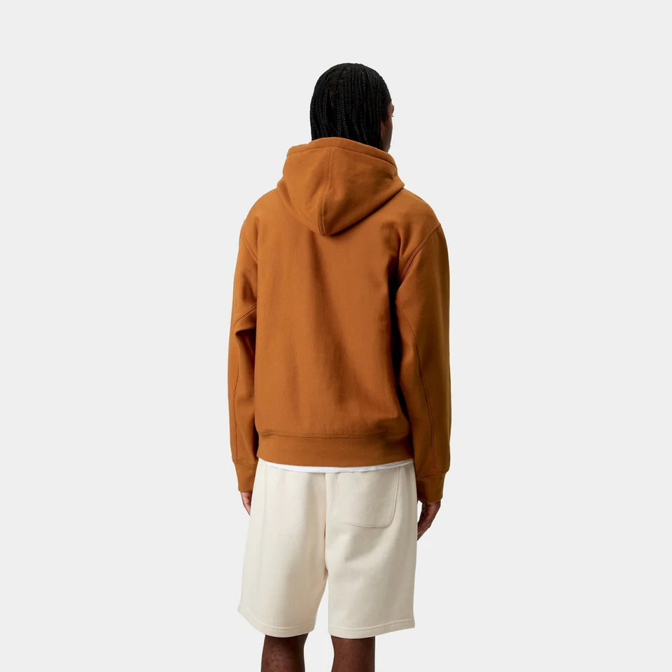 Carhartt Hooded American Script Sweat - Sienna