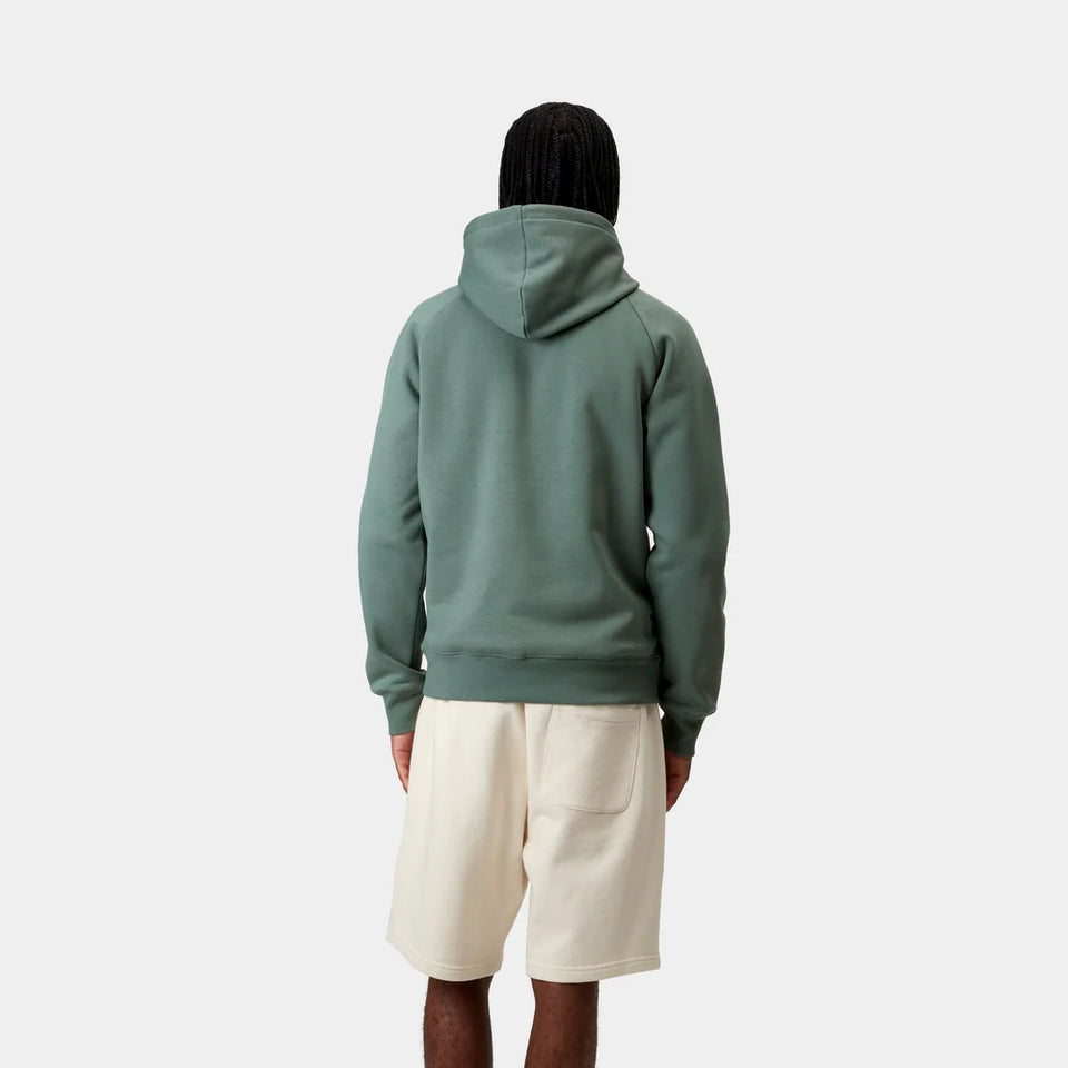 Carhartt Hooded Chase Sweatshirt - Silver Pine / Gold