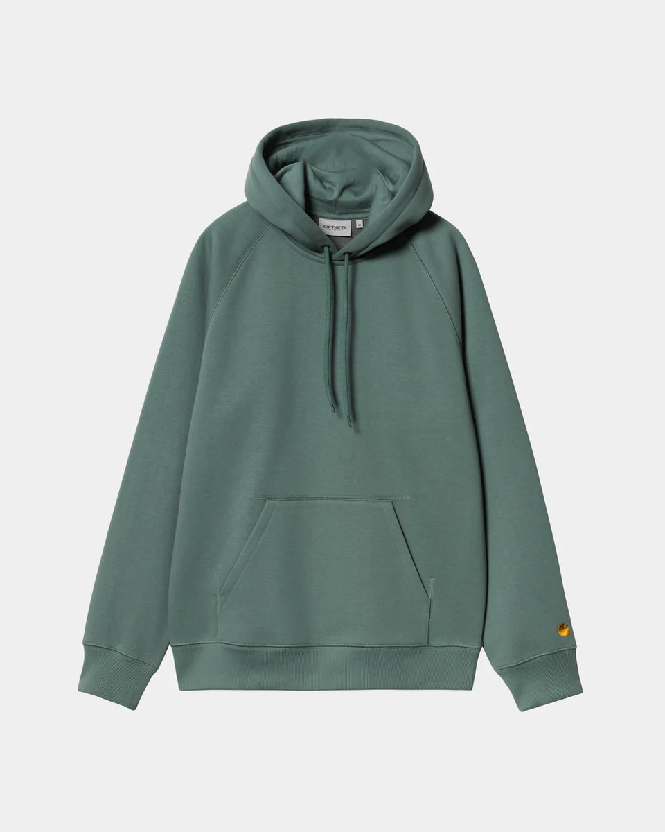 Carhartt Hooded Chase Sweatshirt - Silver Pine / Gold