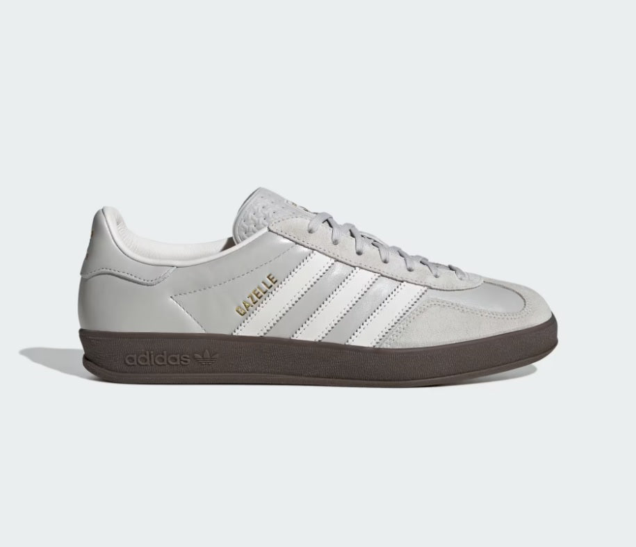 Adidas Gazelle Indoor Grey One Core White Gum Stencil