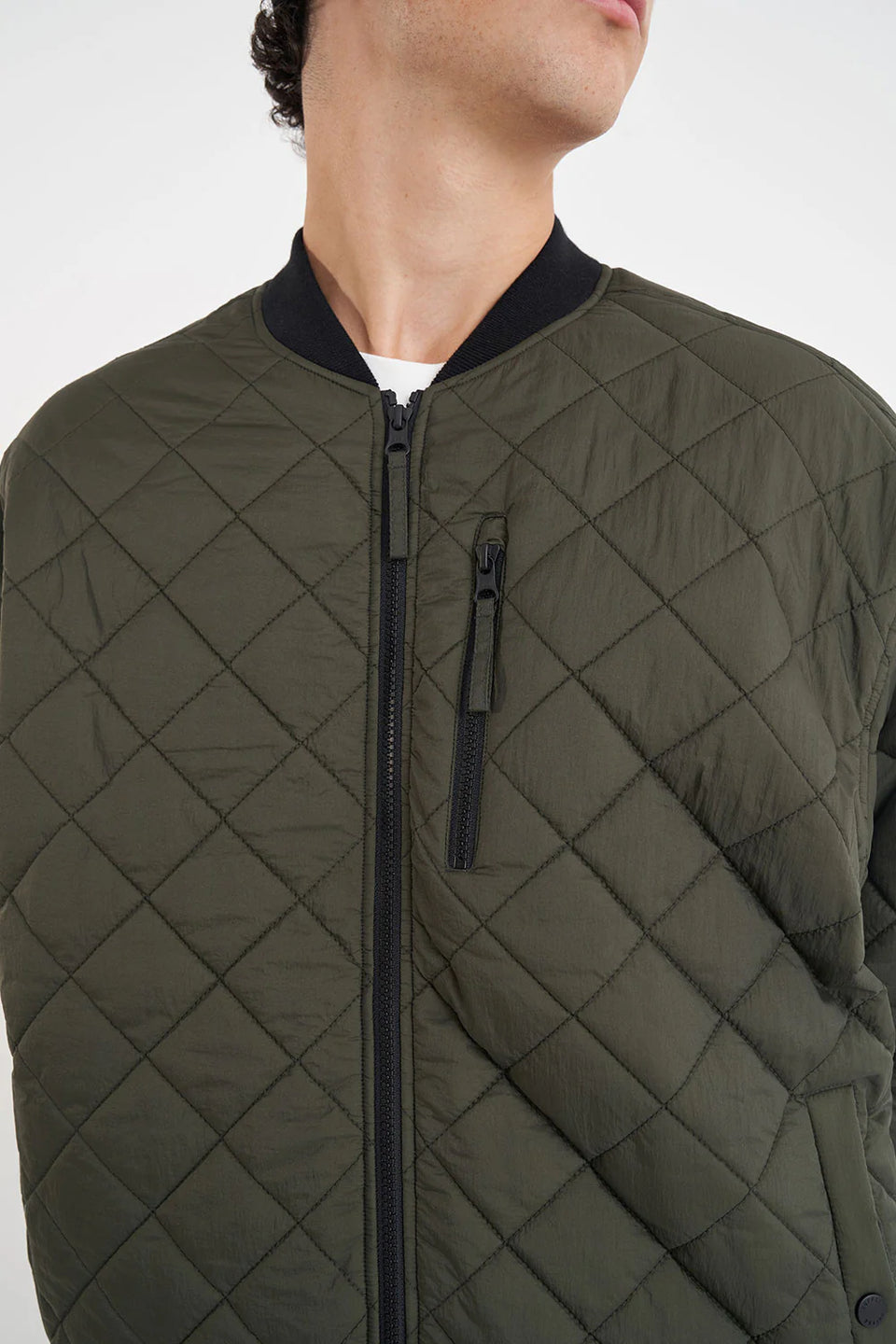 Huffer Rev Quilted Bomber Jacket - Cypress