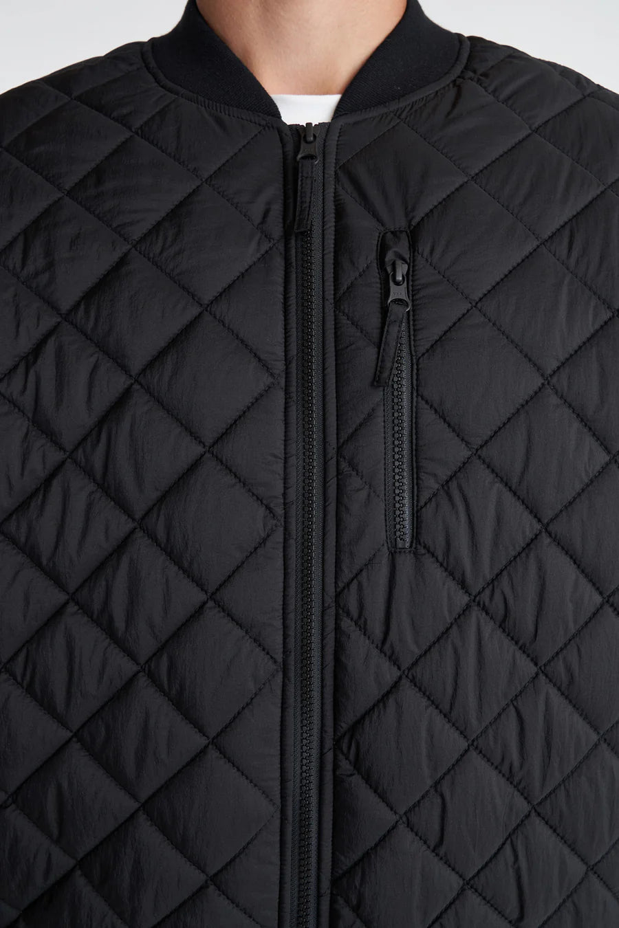 Huffer Rev Quilted Bomber Jacket - Black