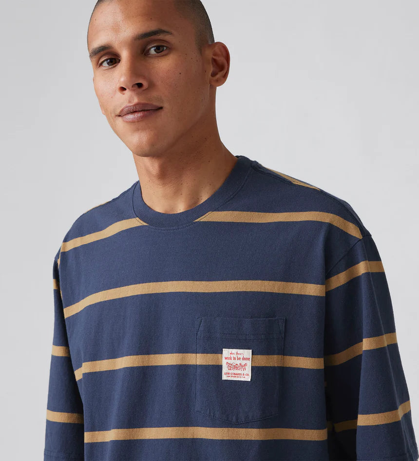 Levi's Men's Short-Sleeve Workwear T-Shirt - Louie Navy Blazer/Ermine