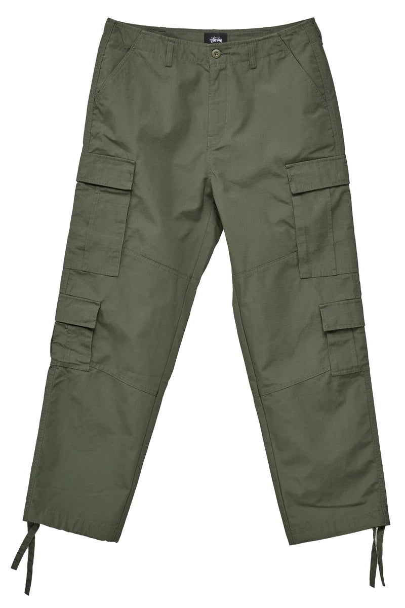 Stussy Men's Surplus Cargo Pant Flora Green Ripstop