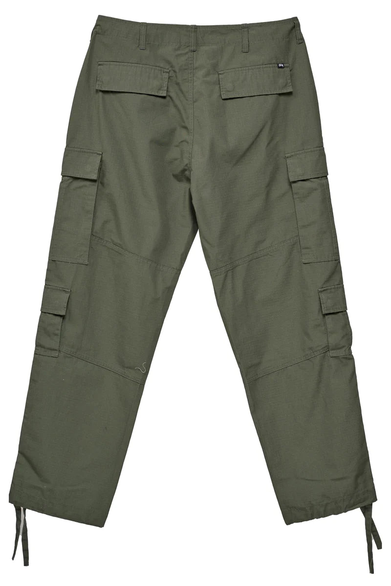 Stussy Men's Surplus Cargo Pant Flora Green Ripstop