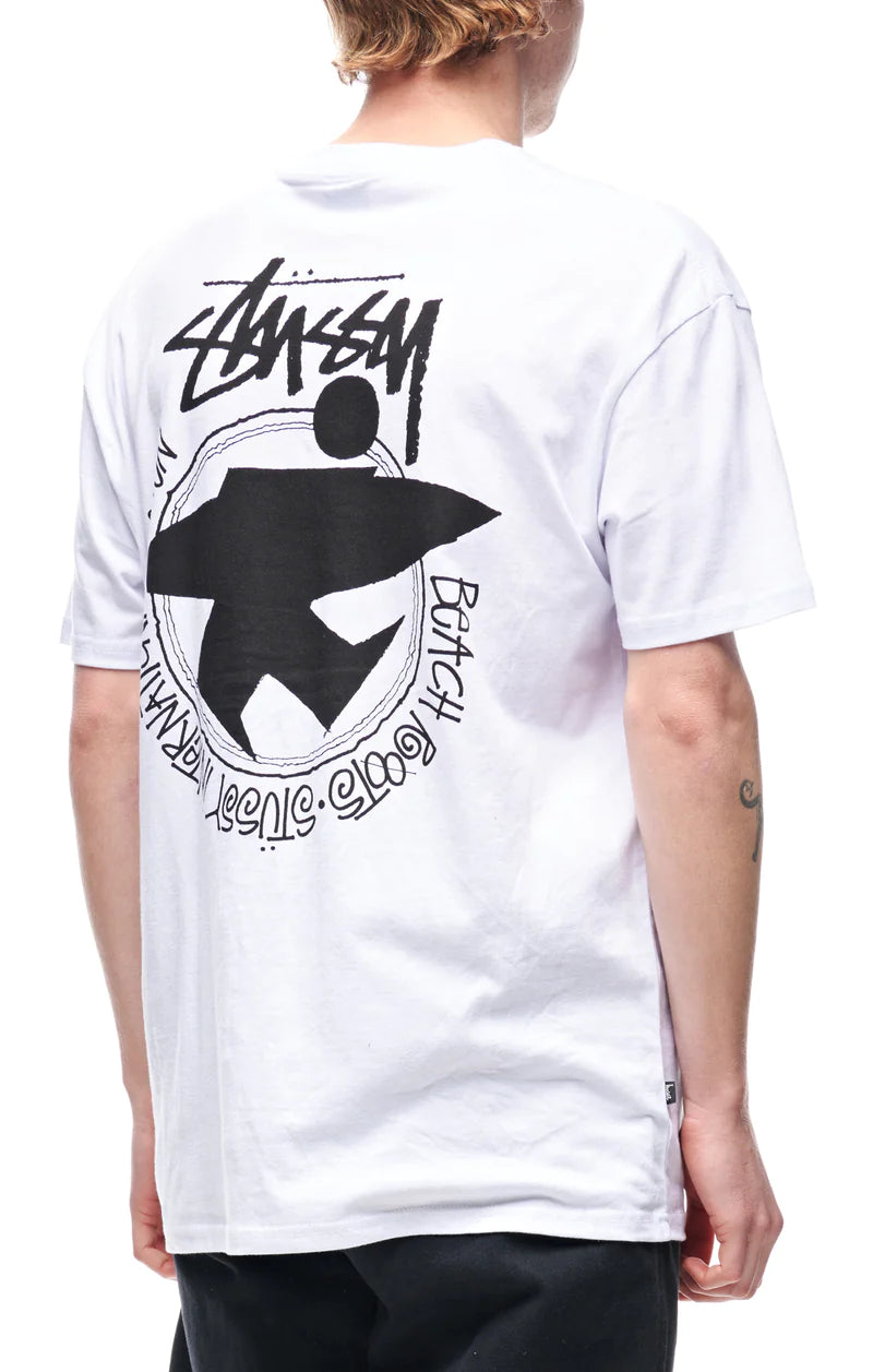 Stussy Beach Designs 50-50 SS Tee White
