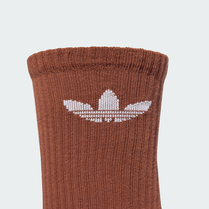 Adidas Trefoil Cushion Crew Socks 6 Pack - Cream White / Wonder Quartz / Sand Strata