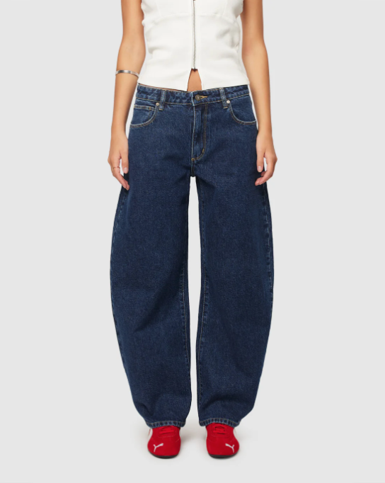 Abrand 95 Mid Barrel Jean Tara - Dark Blue