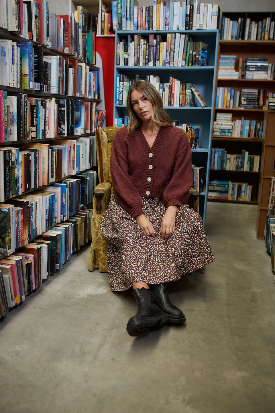 Thing Thing Huddle Cardigan - Winter Rouge