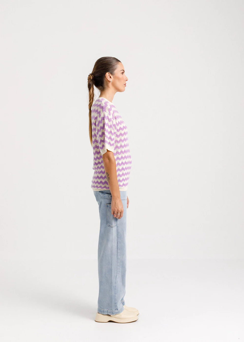 Thing Thing Squiggle Tee Creamy Lilac