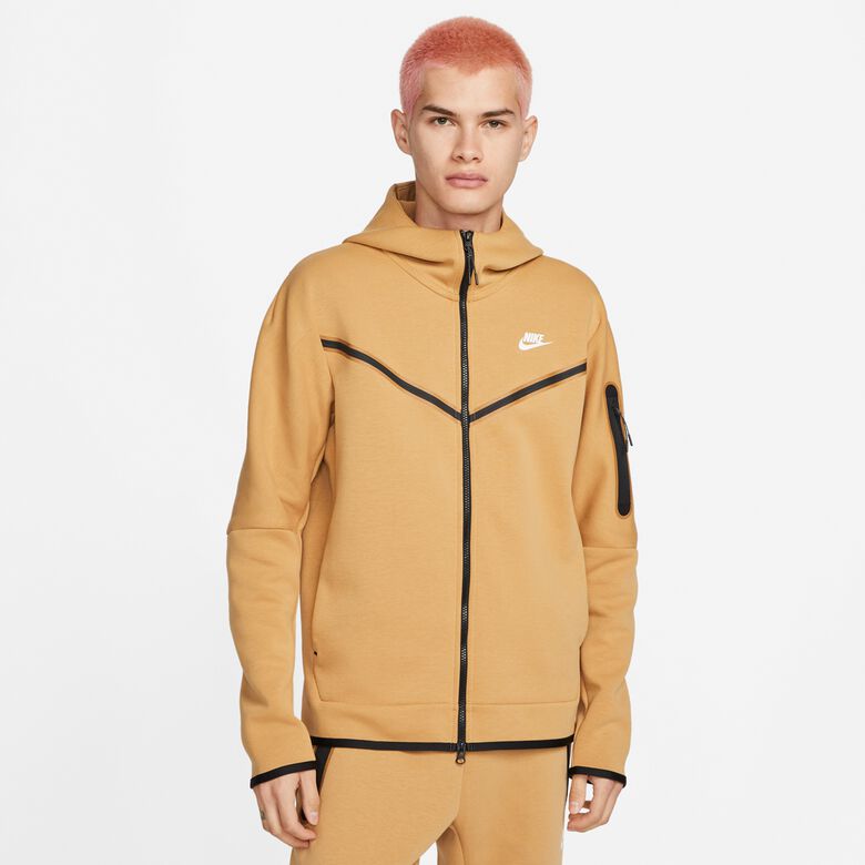 Nike Sportswear Tech Fleece Full Zip Hoodie - Elm Gold