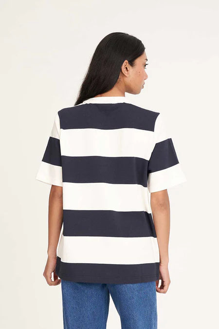 Huffer Benson Relax Tee - Navy/Chalk