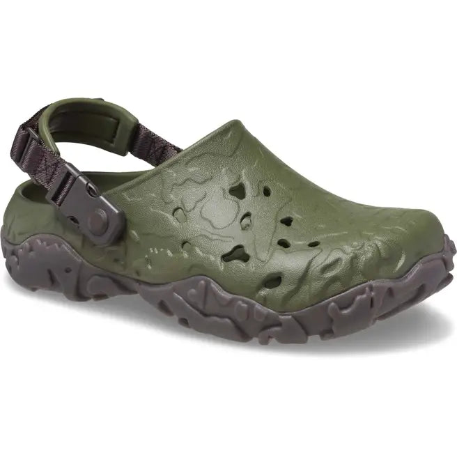 Crocs All Terrain Atlas Clog Army Green Espresso Stencil