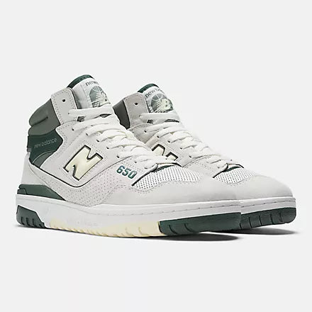 New Balance 650 Sea salt with nightwatch green and dawn glow