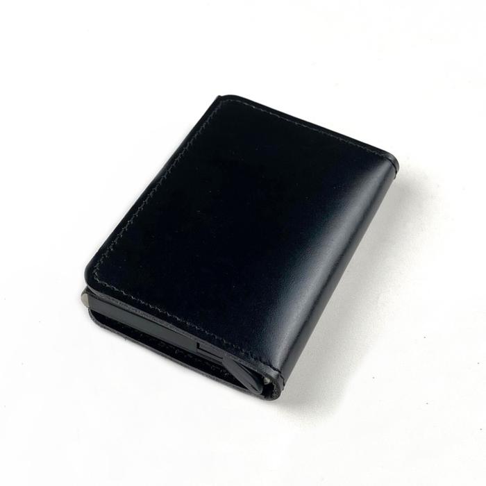 Philo Goods Slim RFID Leather Wallet with Card POP out - Black