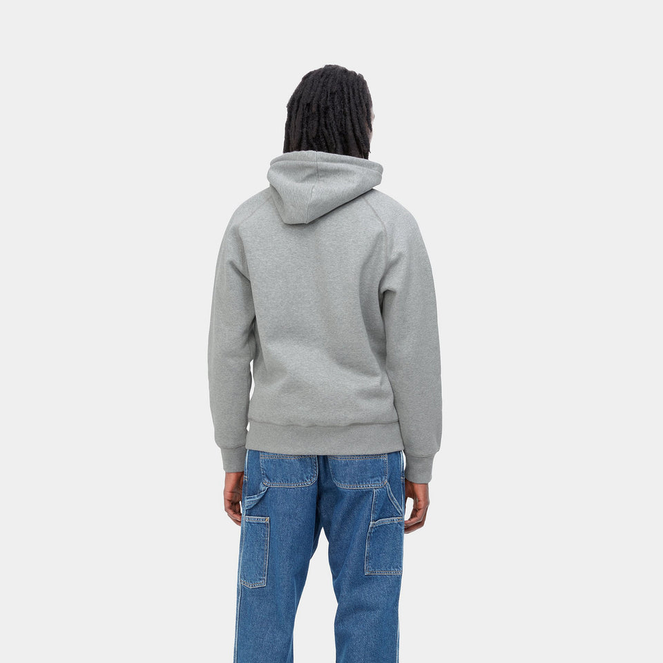 Carhartt Hooded Chase Sweat Grey Heather / Gold - Stencil