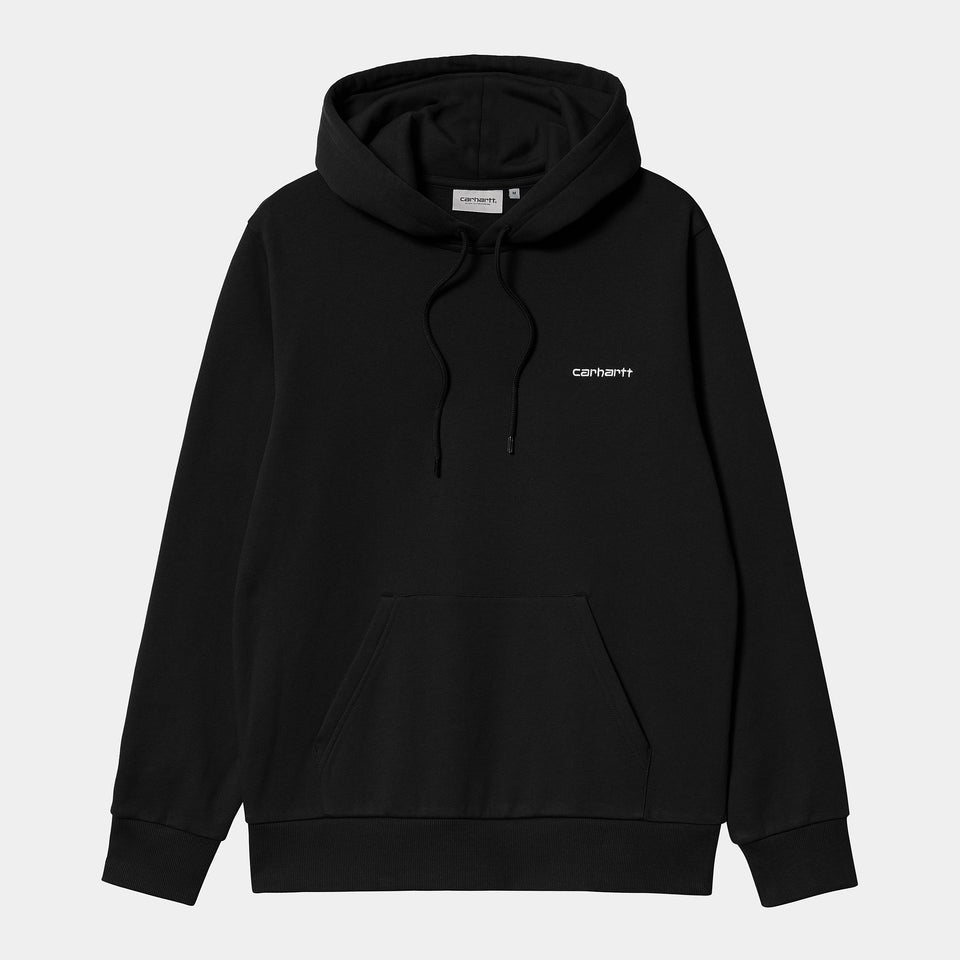 Carhartt Hooded Script Embroidery Sweatshirt - Black / White