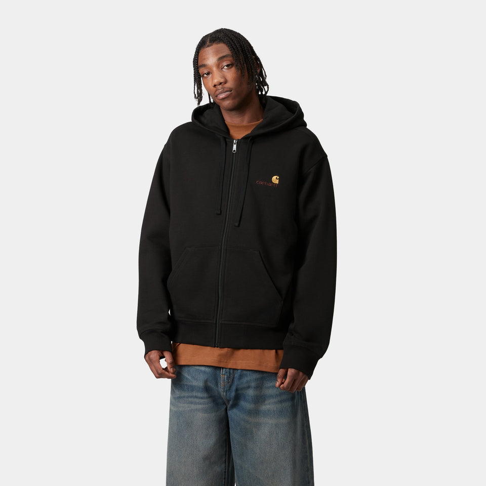 Carhartt Hooded American Script Jacket - Black