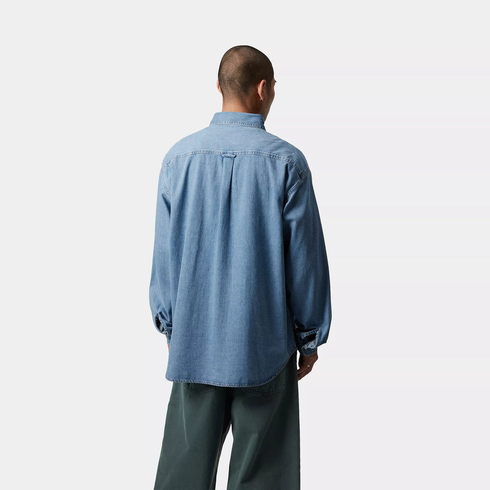 Carhartt L/S Lucas Shirt - Blue Bleached
