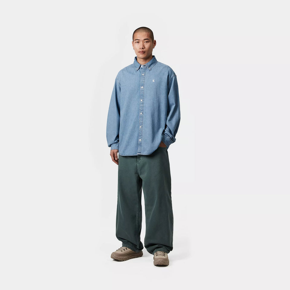 Carhartt L/S Lucas Shirt - Blue Bleached