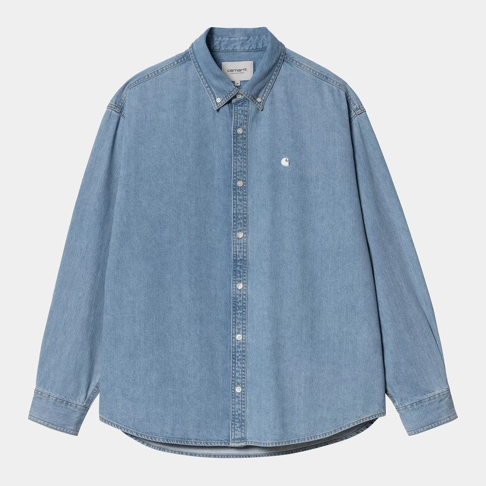 Carhartt L/S Lucas Shirt - Blue Bleached