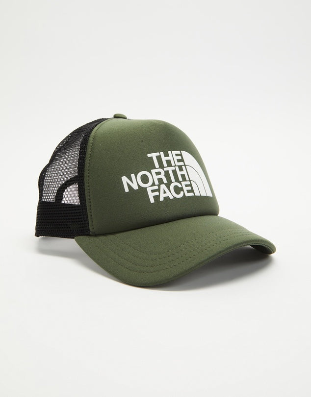 The North Face Logo Trucker Hat - Thyme / Black