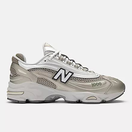 New Balance 1000 - Arid Stone with Light Silver Metallic and Dark Alpine Green