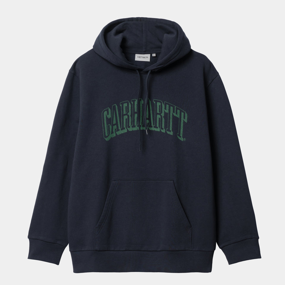 Carhartt Hooded Scrawl Sweatshirt - Dark Navy / Bonsai