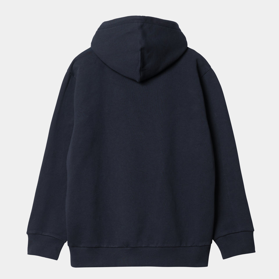 Carhartt Hooded Scrawl Sweatshirt - Dark Navy / Bonsai