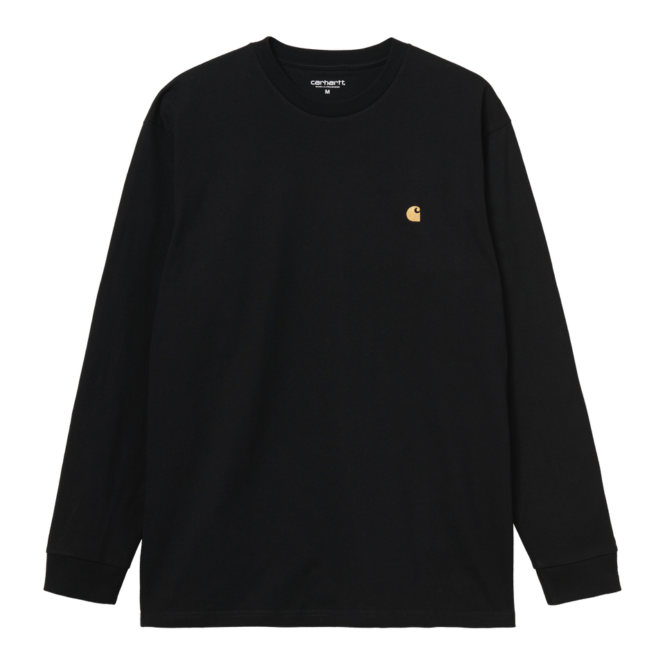 Carhartt L/S Chase T-Shirt - Black / Gold