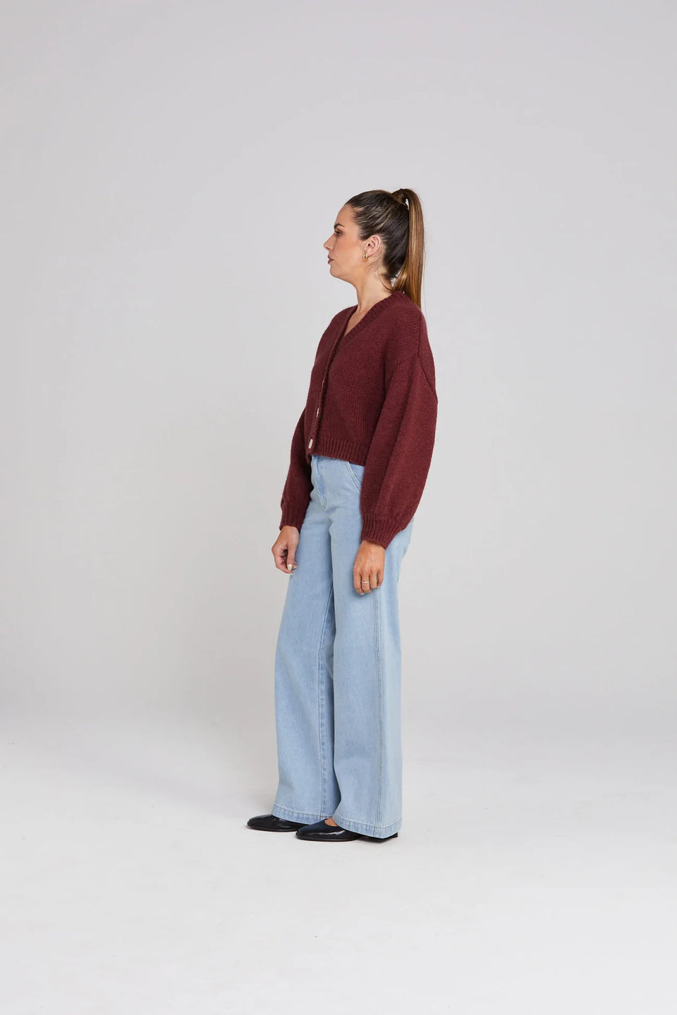 Thing Thing Huddle Cardigan - Winter Rouge