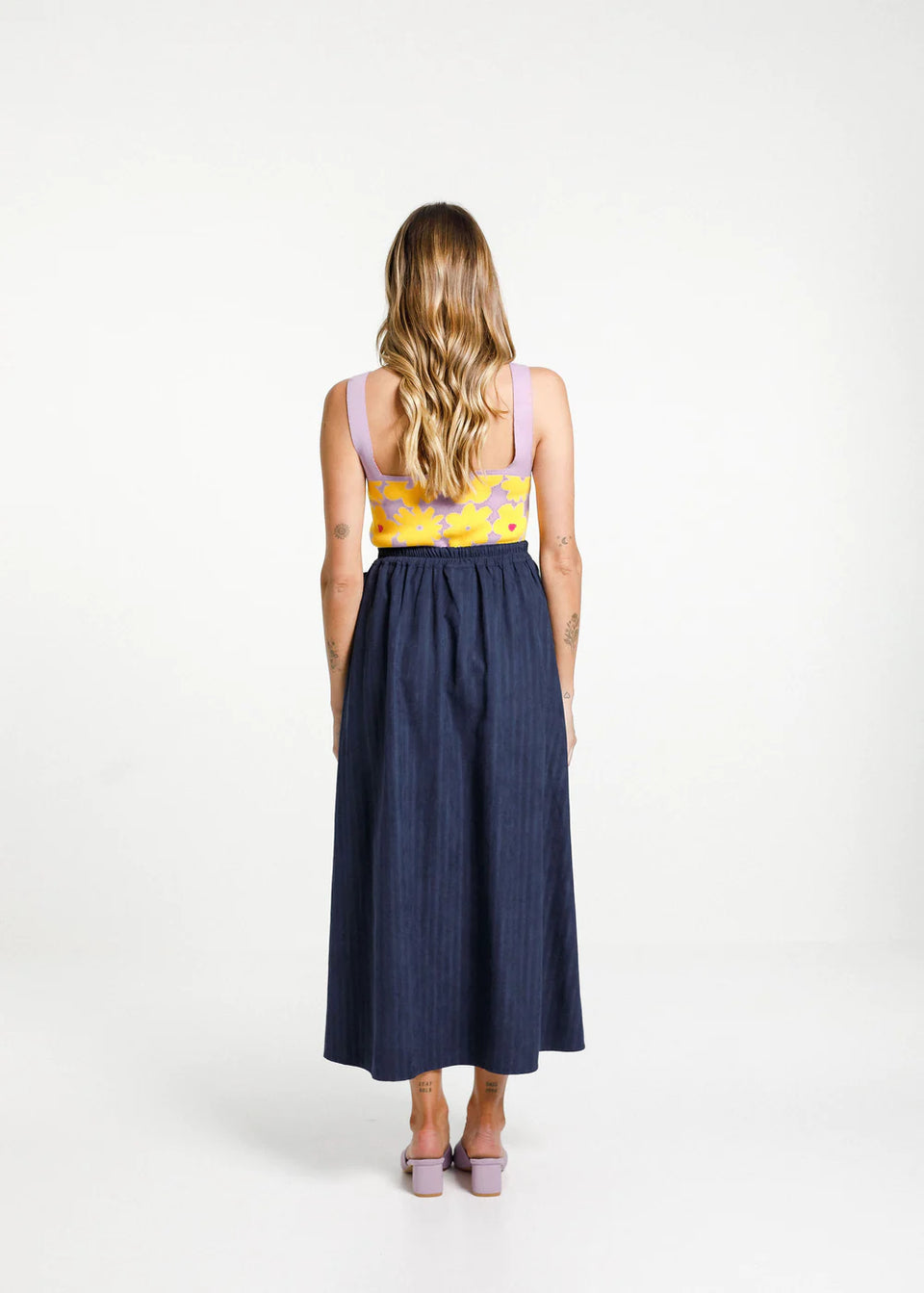 Thing Thing Liberty Skirt Slinky Navy