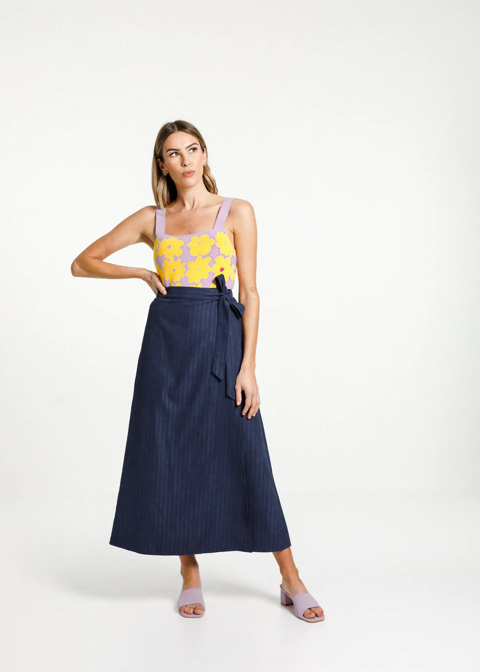 Thing Thing Liberty Skirt Slinky Navy