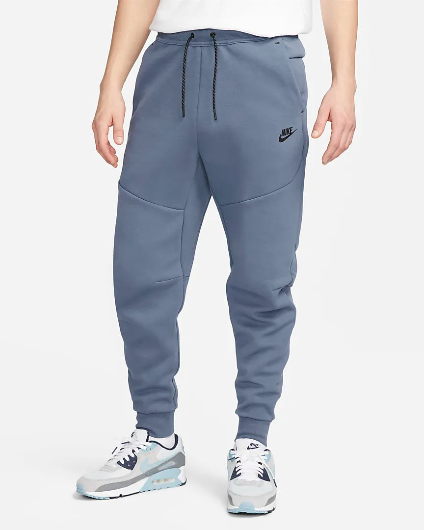 Nike tech fleece black and blue joggers hot sale