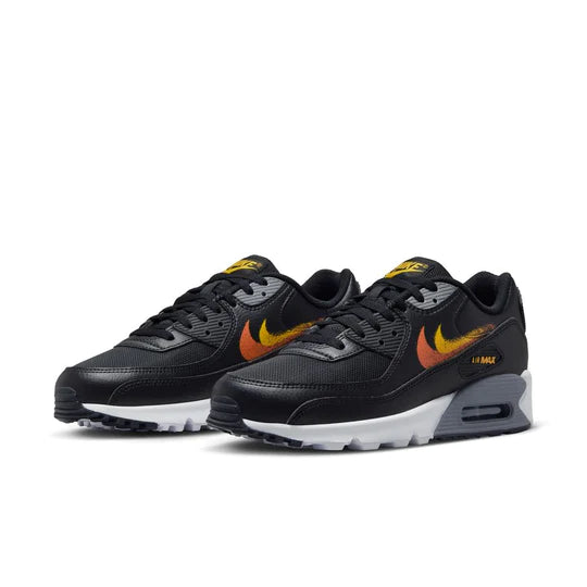 Nike Air Max 90 Black Safety Orange Stencil