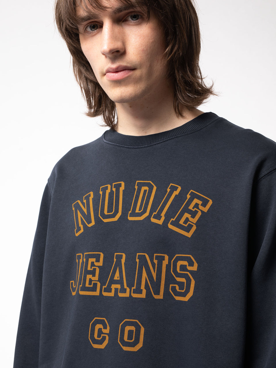 Nudie Lasse Nudie Jeans CO Sweatshirt Navy
