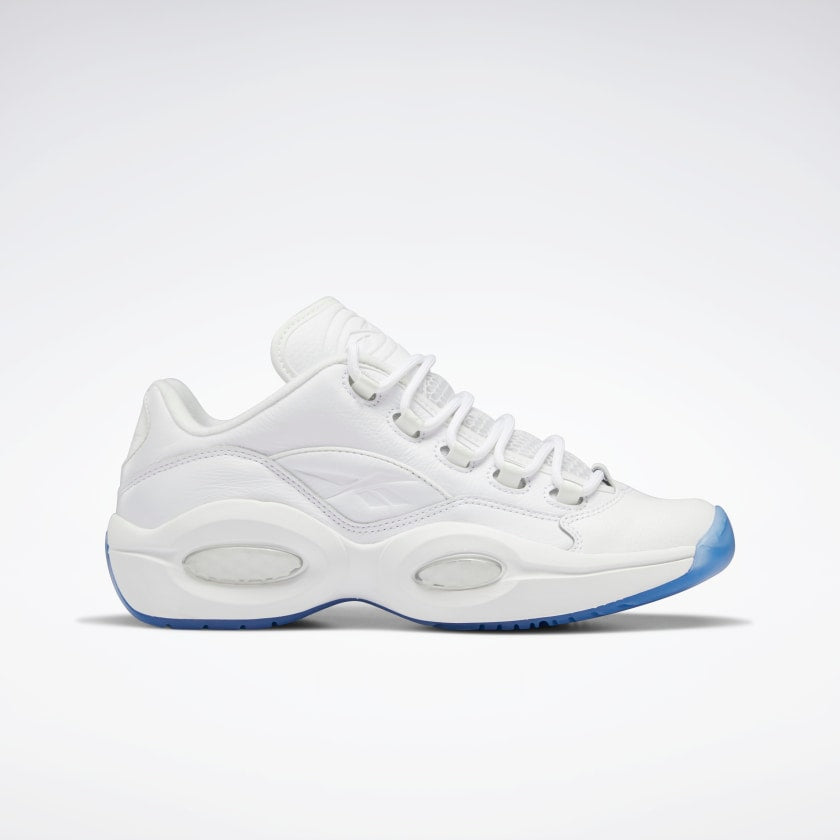 Reebok Question Low White White Clear Stencil