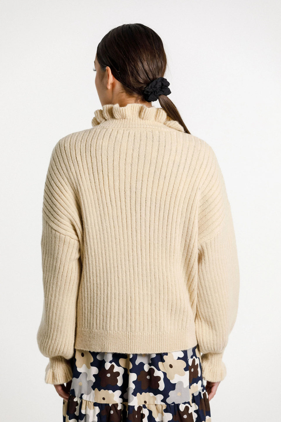 Thing Thing Ruffle Emma Jumper - Latte
