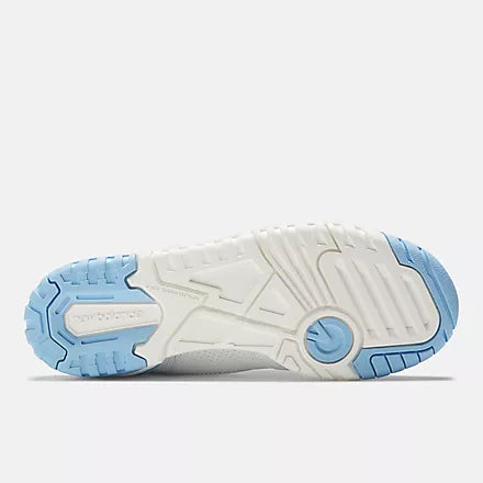 New Balance Women's 550 White with blue haze