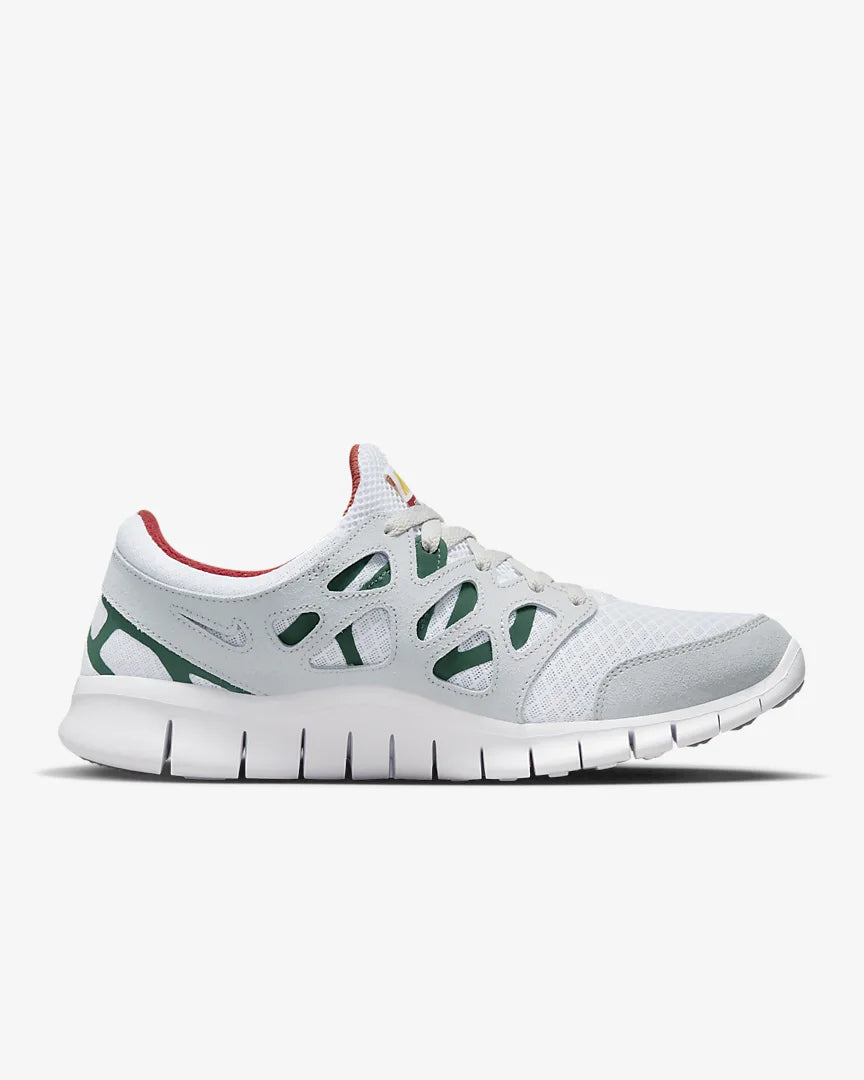Nike Free Run 2 White Gorge Green Amarillo Cinnabar Stencil