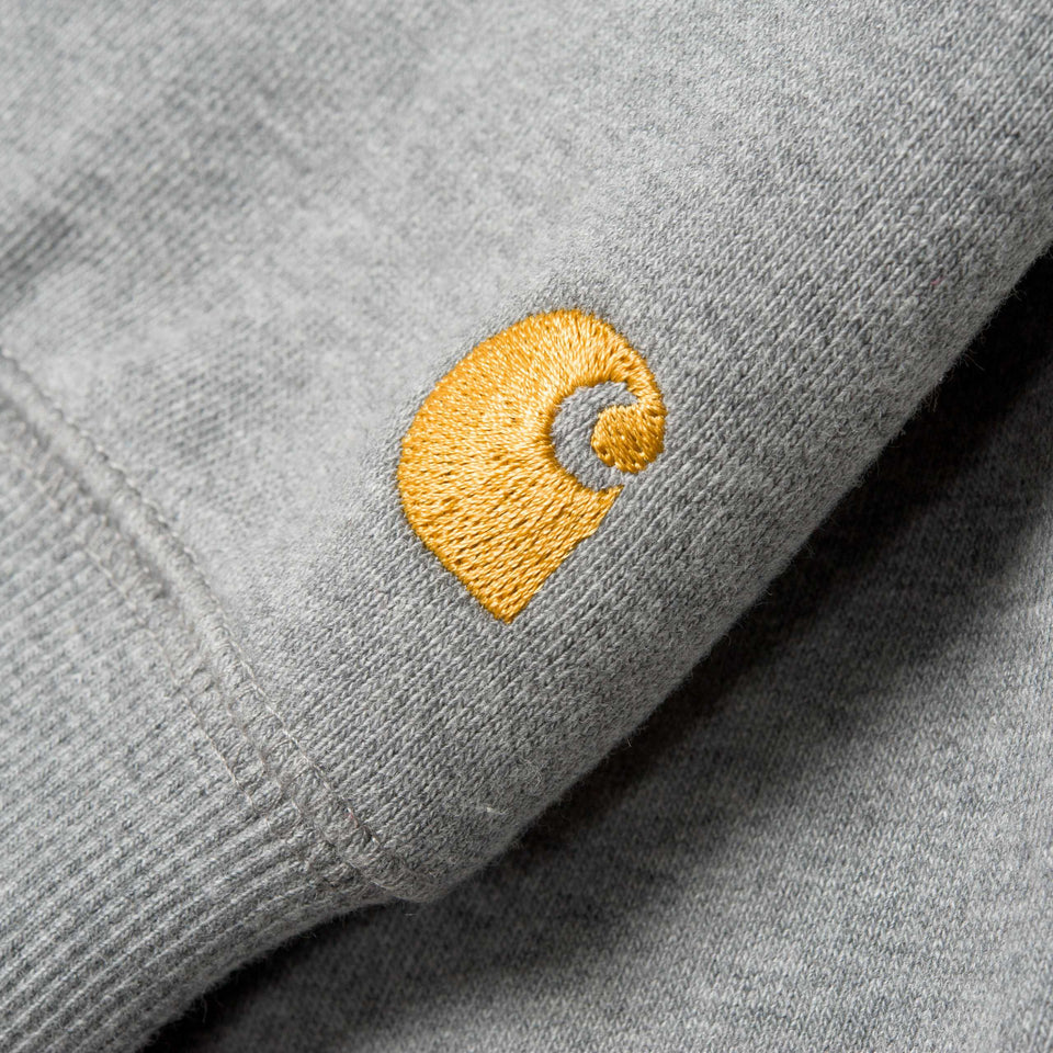 Carhartt Hooded Chase Sweatshirt Grey Heather - Stencil