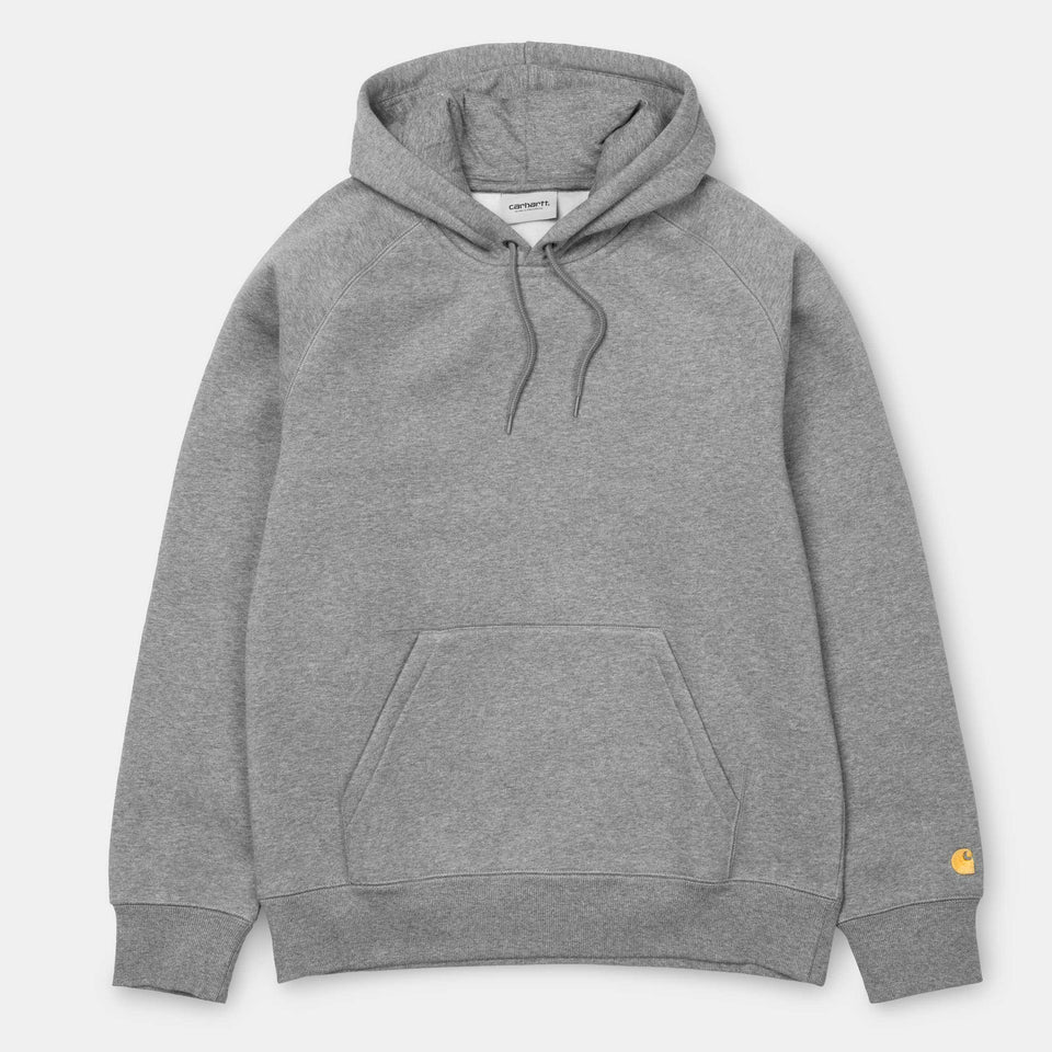 Carhartt Hooded Chase Sweatshirt Grey Heather - Stencil