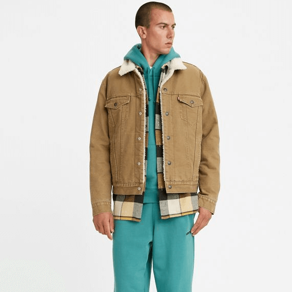 Levis sherpa brown on sale