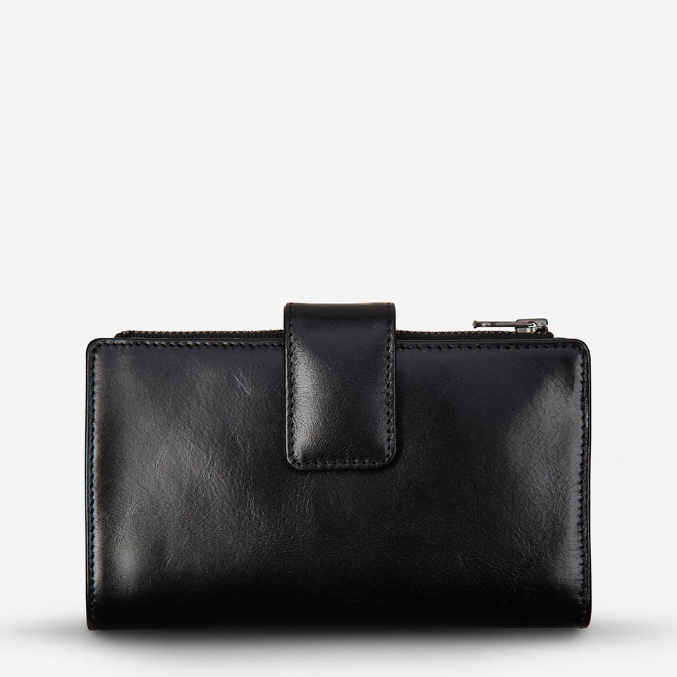 Status Anxiety Outsider Wallet Black - Stencil