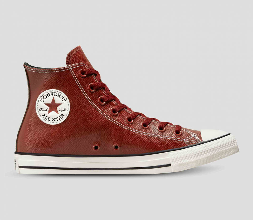 Converse Chuck Taylor All Star Embossed Leather High Top Dark Terracotta
